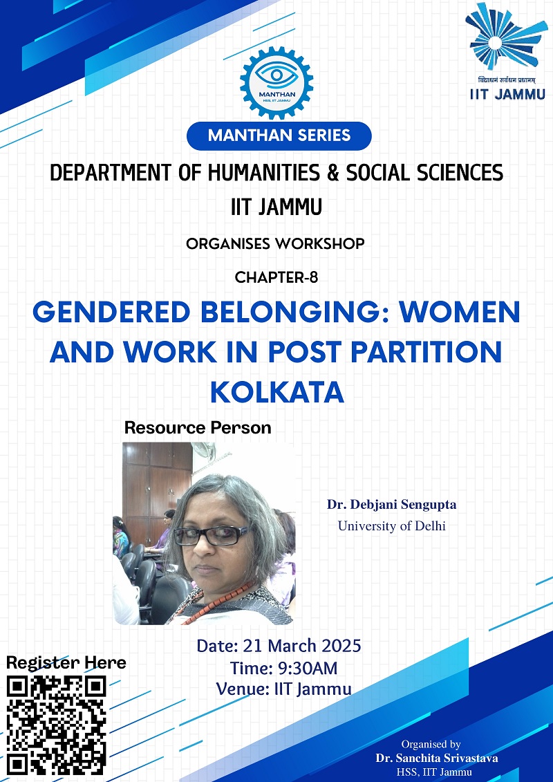 Gendered Belonging: Women and Work in post Partition Kolkata